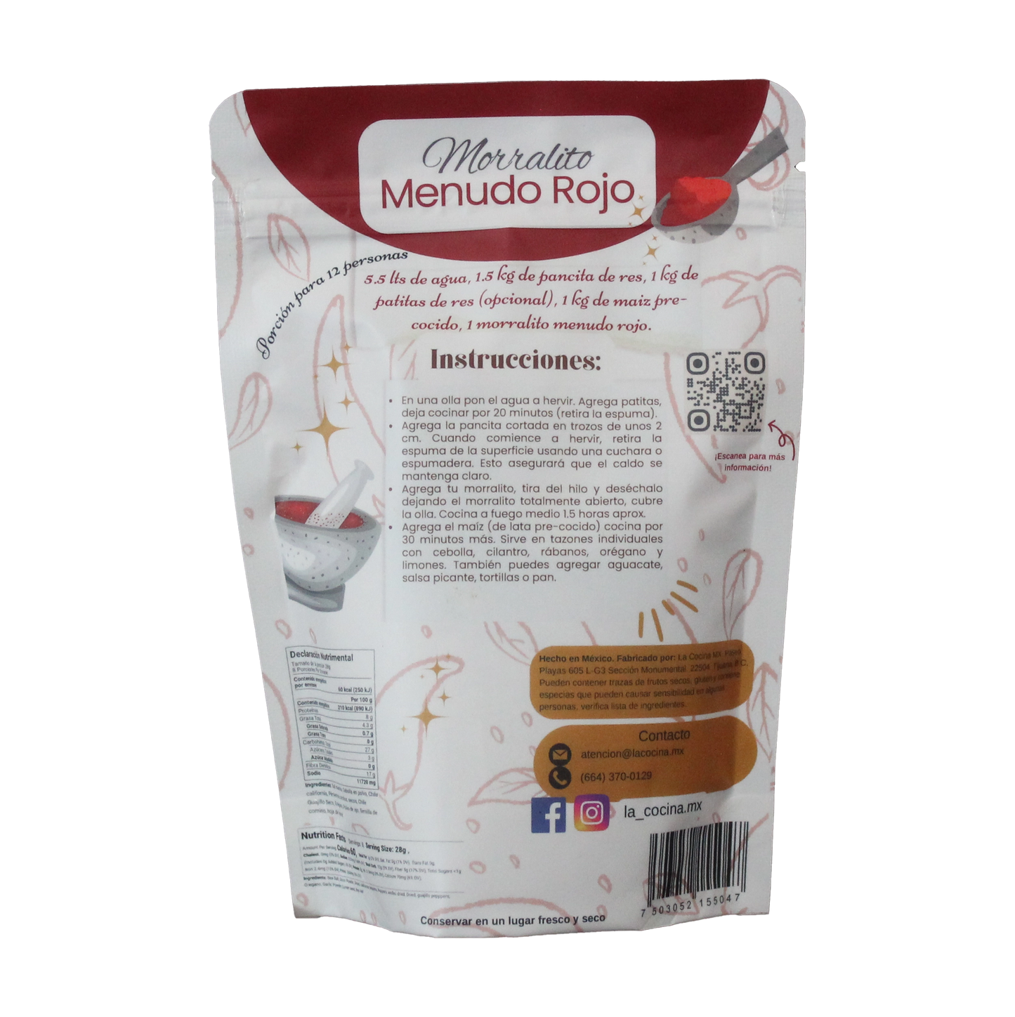 Morralito Menudo Rojo